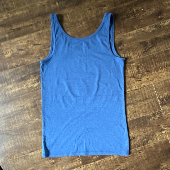 Heather Navy Leopard print Tank Top - Picture 3 of 3
